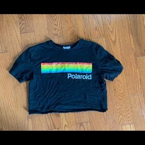 Cropped polaroid tee